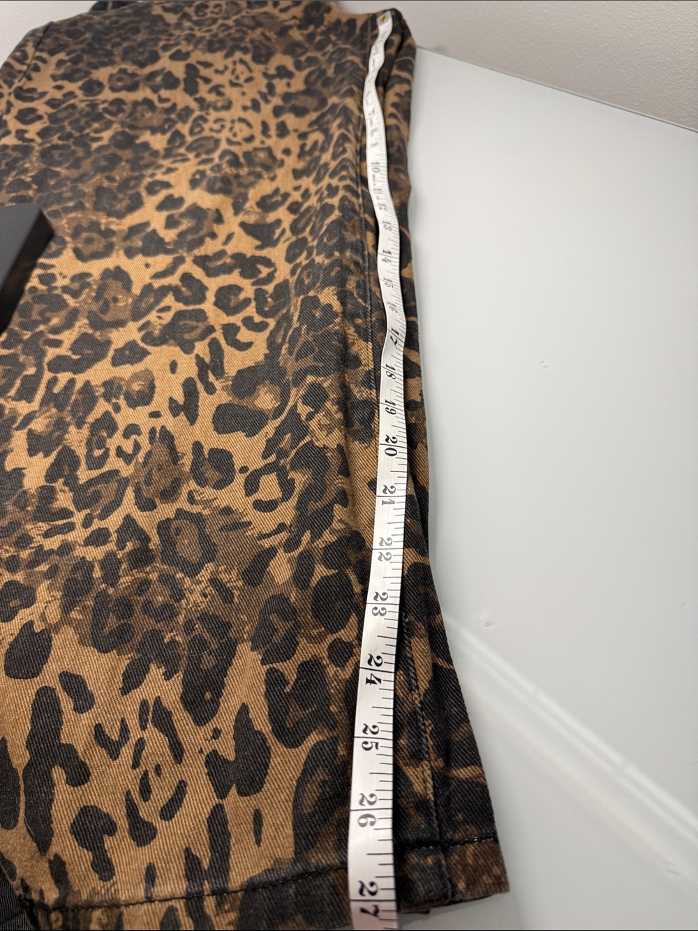 🔥 VIRAL CIDER Leopard Print Denim Wide Leg Overalls - Size XL 🔥 - Picture 10 of 10